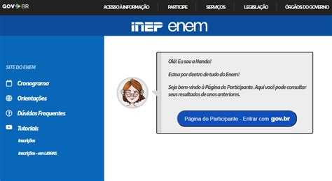 Inep Gov Br Participante - Inep Enem Página Do Participante / Inep divulga notas e faz plantão ...