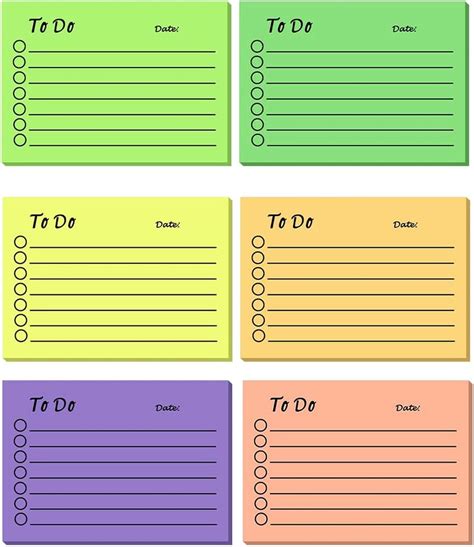 To Do List Self Stick Notes Sticky Notes Pack Colorful To Do List