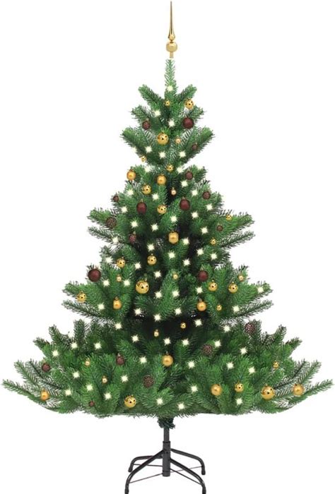 Prolenta Premium Kunstkerstboom Nordmann Met LED S En Kerstballen 240