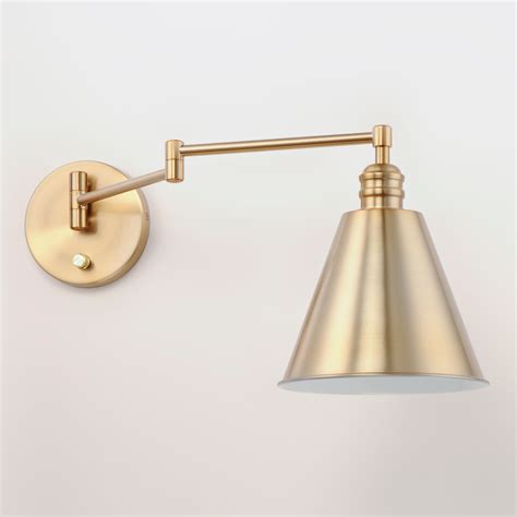 Library 1 Light Wall Sconce Horizontal Swing Arm