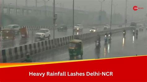 Delhi Weather Today Heavy Rainfall In Delhi Ncr For Second Consecutive Day Leads To Road