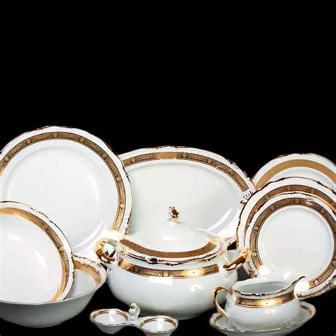 Столовый сервиз constance "золотая пластина" 27 предметов 6 персон ...