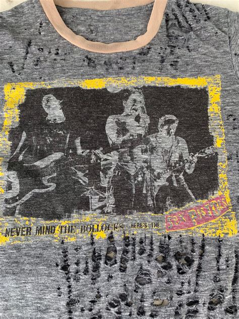 Vintage S Very Rare Sex Pistols Never Mind The Bollocks Very Distressed T Shirt Size S Xs By