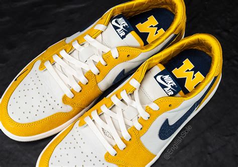 Closer Look Air Jordan 1 Low OG Michigan PE SneakerNews