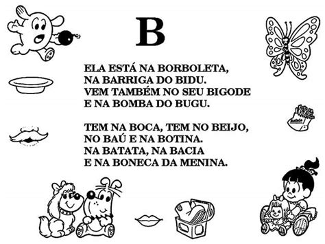 Textinhos Com A Letra B - Alfabetizando com a Turma da Mônica Textos - Letra B.