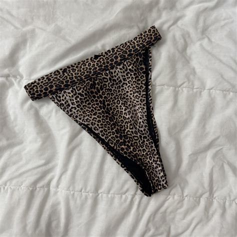 High Leg Leopard Print Bikini Bottoms They Are 12 Depop