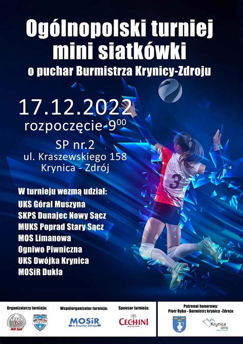 Turniej Mini Siatk Wki O Puchar Burmistrza Krynicy Sporty Dru Ynowe