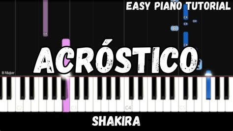 Shakira Acr Stico Easy Piano Tutorial Youtube