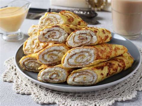 Блины с творогом и вишней — рецепт с фото пошагово