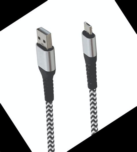 emitter braided micro data cable  rs piece micro usb charging