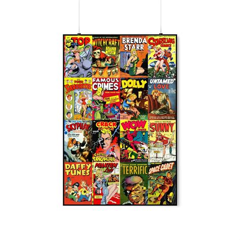 Vintage Comic Book Cover Poster Comic Book Covers Comics Fan T