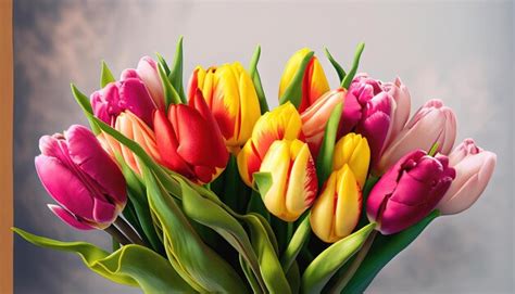 Premium Ai Image Beautiful Red Tulips