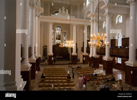 Baroque Interior Of Christ Church Spitalfields Stock Photo Alamy