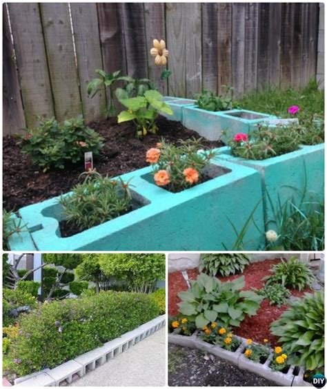 20 Cinder Block Flower Bed Border The Urban Decor