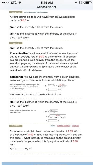 Solved A Point Source Emits Sound Waves With An Average Chegg