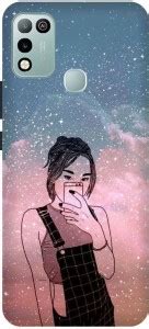 Adzire Back Cover For Infinix Hot Play X B Cute Lovely Girl Selfie Girl Adzire