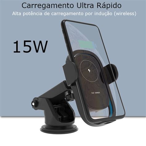 Carregador Por Indução Veicular - Suporte Carregador Veicular Por Indução + Carregador Usb Turbo 50W - Omniie
