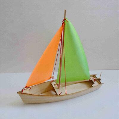 DIY Holz Segelboot Holzboot Boot Modellbausatz Kinder Basteln Spielzeug