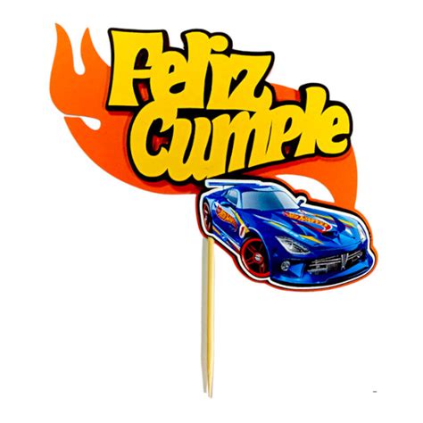 Topper Para Torta Feliz Cumple Hot Wheels Tu Sitio Ideal The Best Porn Website