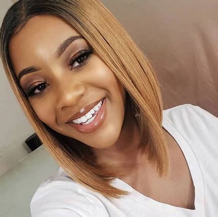 Ombre Honey Blonde Straight Hair Glueless 13x4 Lace Front Bob Wigs Hermosa Hair