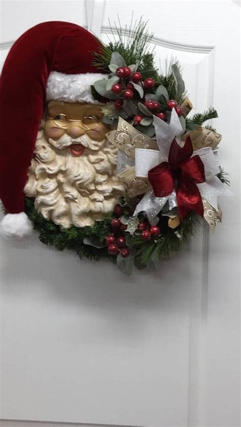 BEST SELLER Santa Wreath Santa Face Christmas Wreath - Etsy