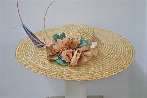 Tocado Paja Nude Y Verde Agua El Joyero De Miriam