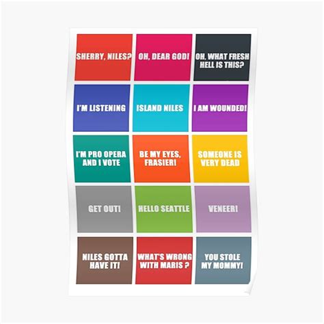 "Frasier best quotes" Poster for Sale by aluap106 | Redbubble