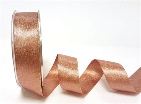 Ribbon Rose Gold Sparkle Satin Mm Only