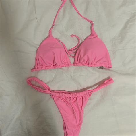SHEIN Hot Pink Bikini Super Cheeky Basically No Depop