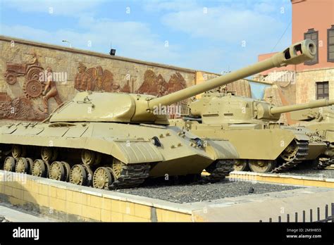 Cairo Egypt January 7 2023 Old Tanks Armored Fighting Vehicle Used