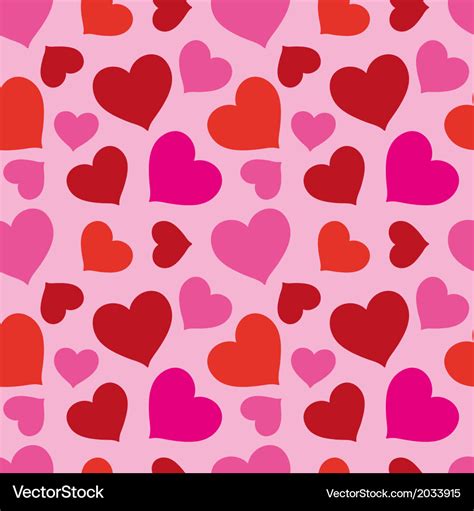 Pattern Of Hearts Seamless Texture Royalty Free Vector Image