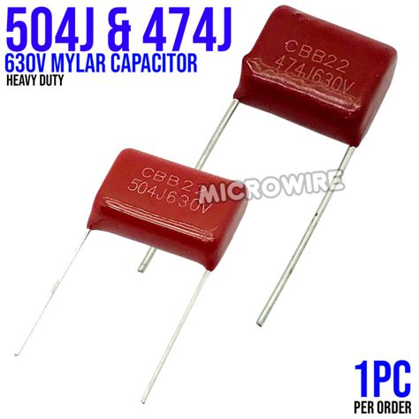 504j And 474j 630v Cbb Polypropylene Film Capacitor Pitch 15mm Lazada Ph