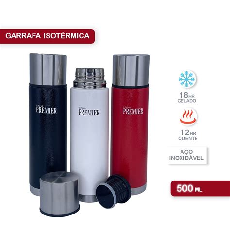 Garrafa T Rmica A O Inox Gua Gelada Garantida Por Horas Vermelha