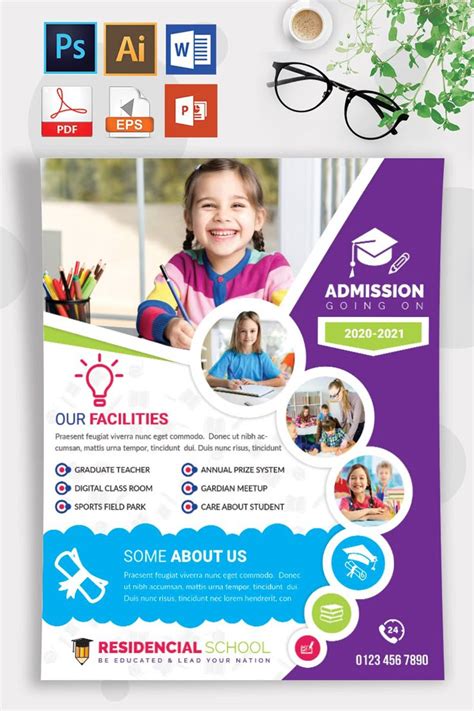 Kindergarten Preschool And Kids Flyer And Brochure Design Templates