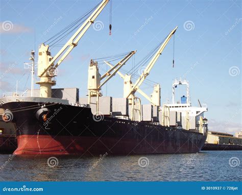 bulk carrier vessel view  stern bulker dry cargo ship royalty