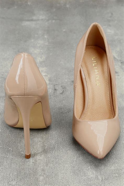 Chic Patent Pumps Nude Pumps Stiletto Pumps