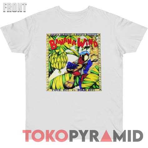 1997 Jimmy Buffett Banana Wind Tour Double Sided T-shirt - TokoPyramid