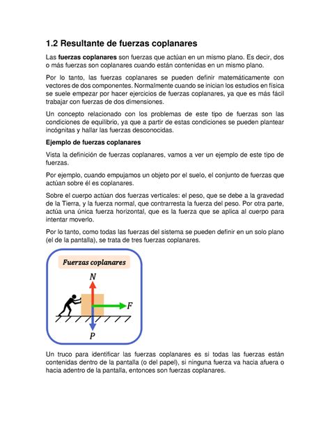 Resultante De Fuerzas Coplanares Resultante De Fuerzas