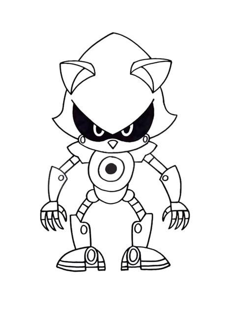 Metal Sonic Para Colorir - Desenhos de Metal Sonic Grátis para Colorir e Imprimir - ColorirOnline.Com