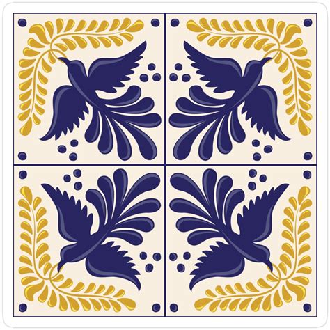 Mexican Talavera Birds Sticker in 2025 | Bird art print, Talavera