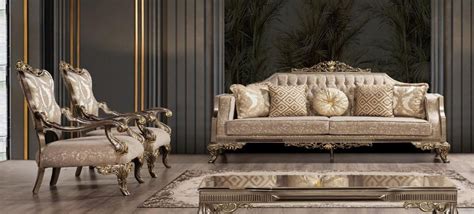 Casa Padrino Ensemble De Salon Baroque De Luxe Gris Beige Argent