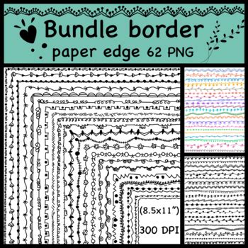 Bundle Skinny Edge Borders Clips Arts Doodle Style By Au Art And Crafts