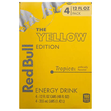 Red Bull The Yellow Edition Tropical Energy Drink 4 Pk Cans Shop Sports And Energy Drinks At H E B