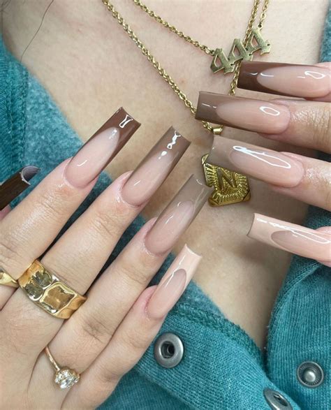Pin On Nail Art Beige Nails Brown Acrylic Nails Acrylic Nails Nude