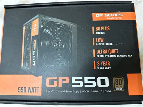 Power Supply Aigo GP550 80 Plus Bronze Intel ATX 12V Switch Power