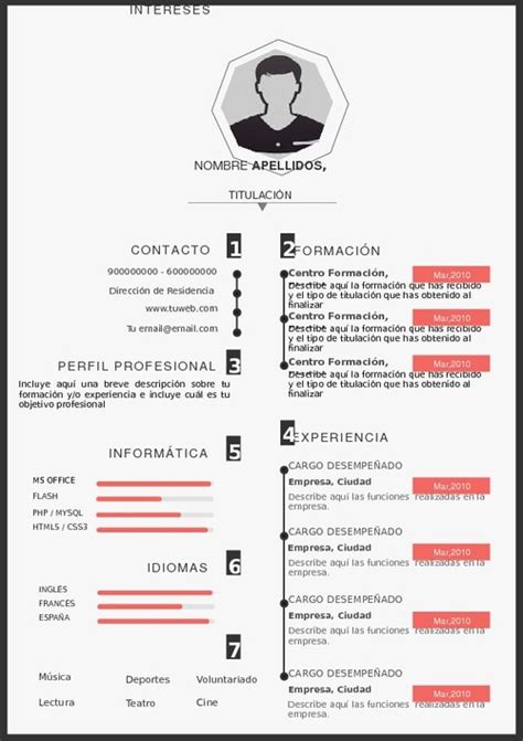 Plantilla Curriculum Vitae 4 Elpresario UDocz