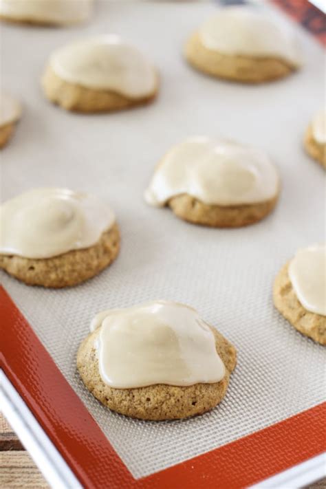 Caramel Frosted Pumpkin Cookies No Pencil