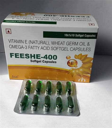 Vitamin E Wheat Germ Oil Omega 3 Fatty Acid Softgel Capsules 1 X 10 At