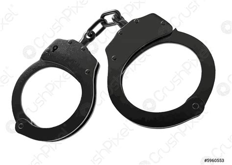 Color Illustration Of Police Handcuffs Vector 3d Illustration Stock