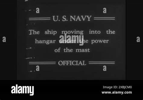 1933 - The USS Macon is moved into the hangar Stock Video Footage - Alamy